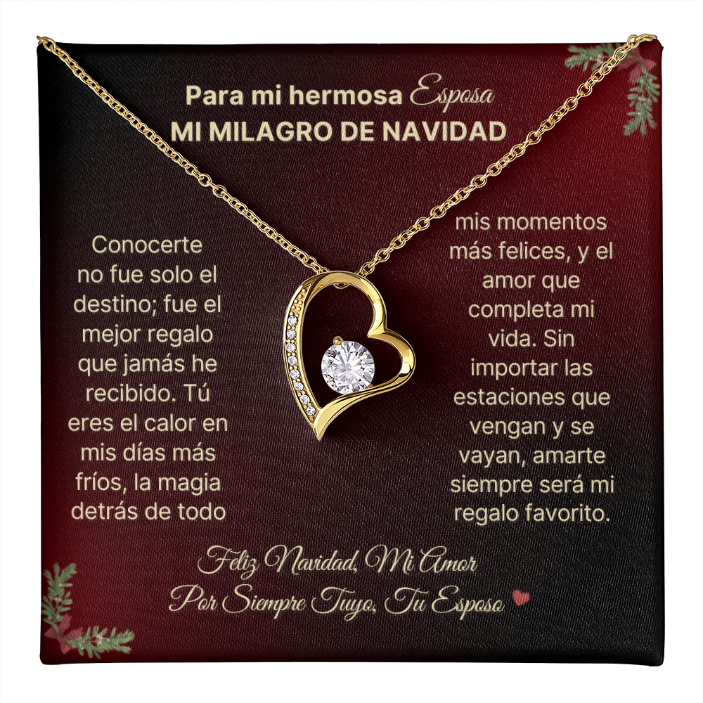 "Mi Milagro de Navidad" Collar Forever Love para Mi Esposa ❤️
