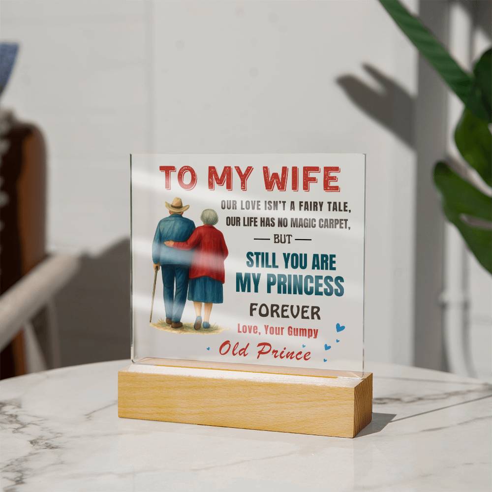 To My Wife – Growing Old With You | Romantic Acrylic Plaque