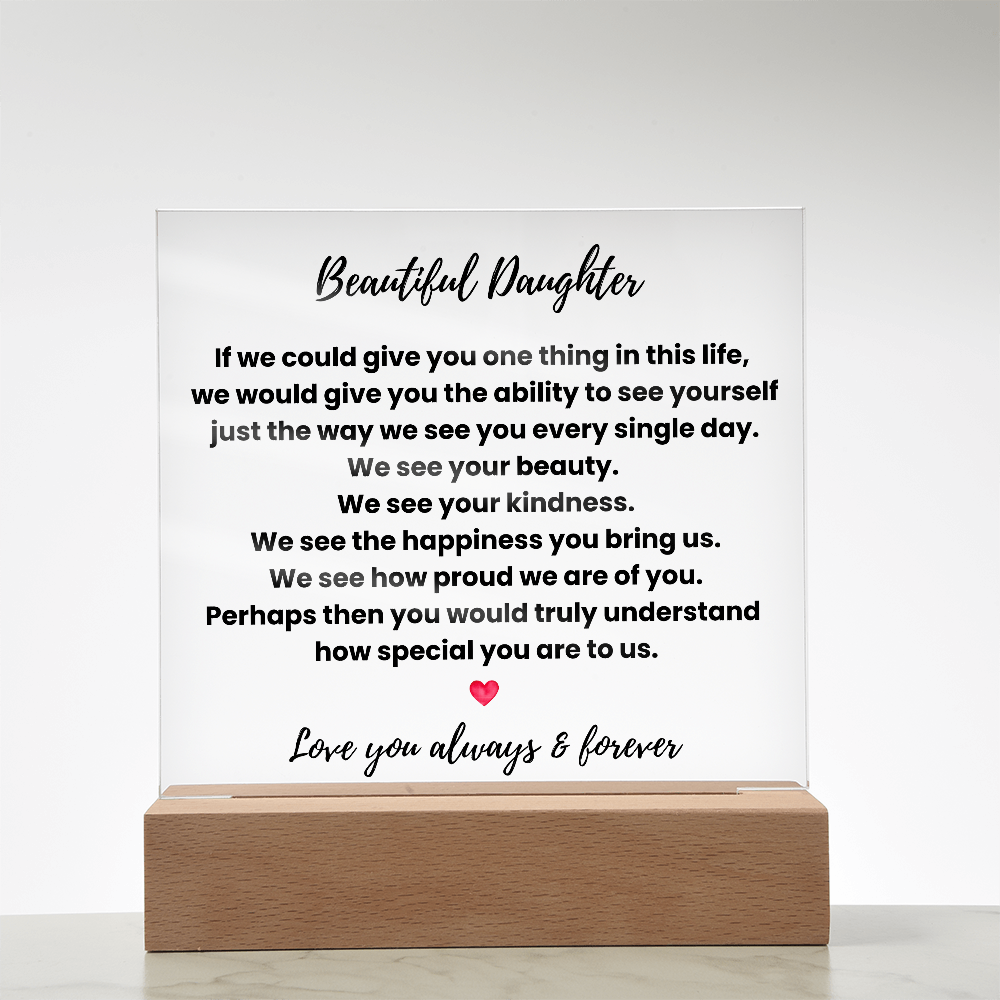 Beautiful Daughter | Square Acrylic Plaques