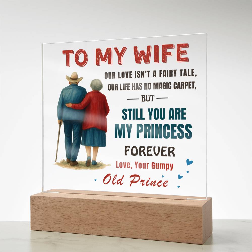 To My Wife – Growing Old With You | Romantic Acrylic Plaque