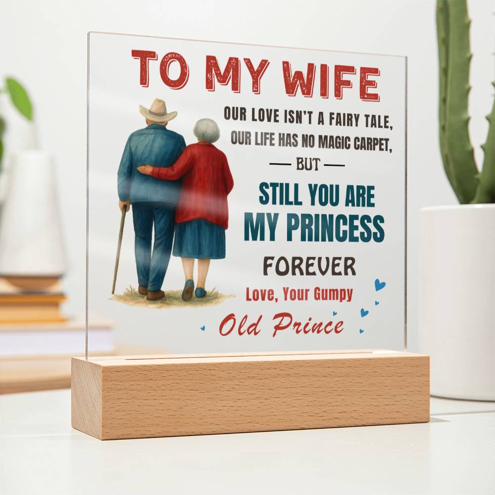 To My Wife – Growing Old With You | Romantic Acrylic Plaque