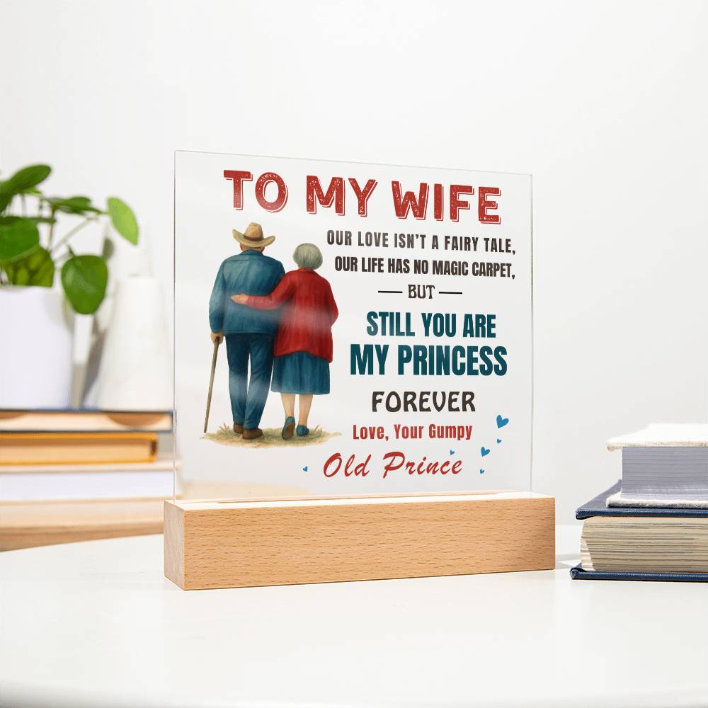 To My Wife – Growing Old With You | Romantic Acrylic Plaque