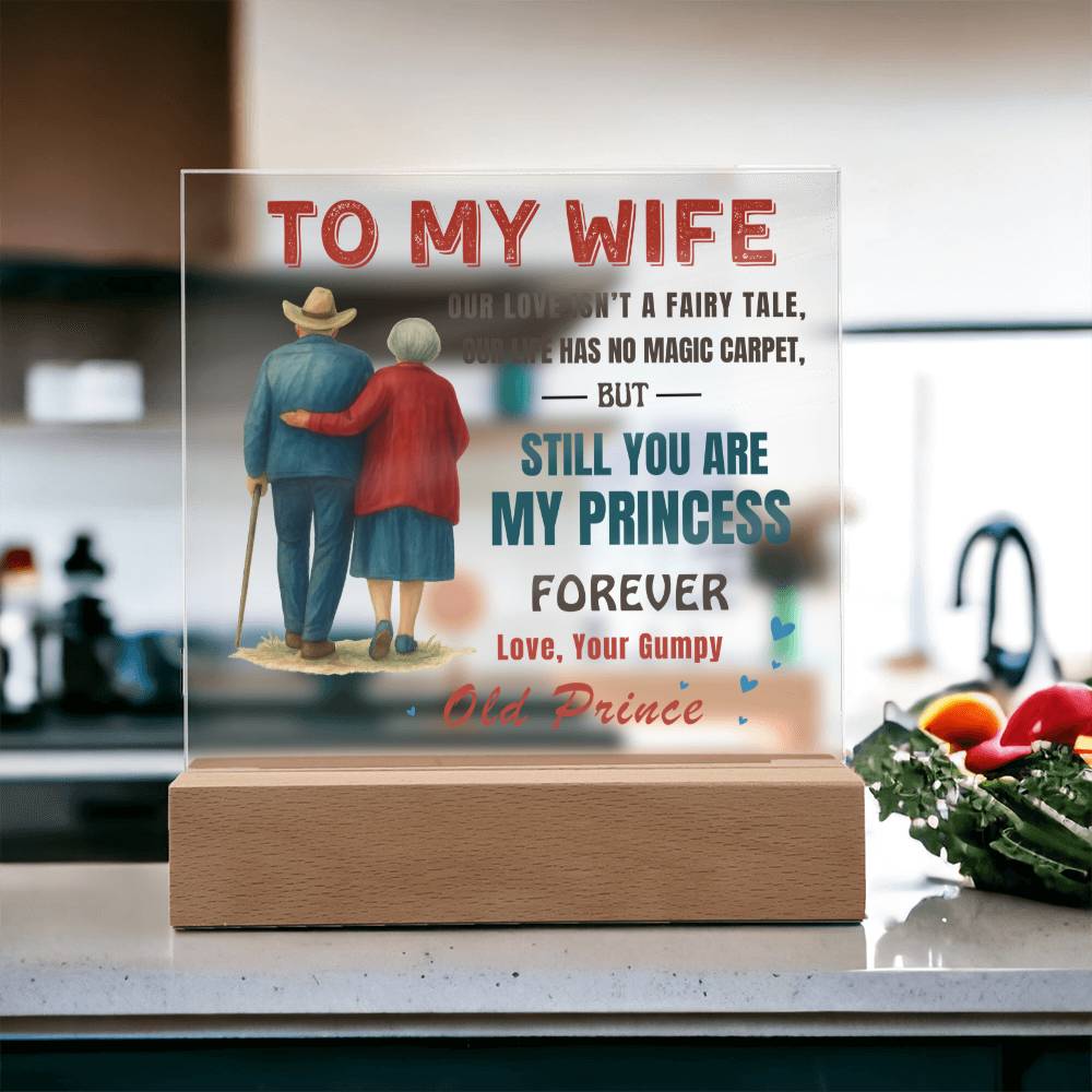 To My Wife – Growing Old With You | Romantic Acrylic Plaque