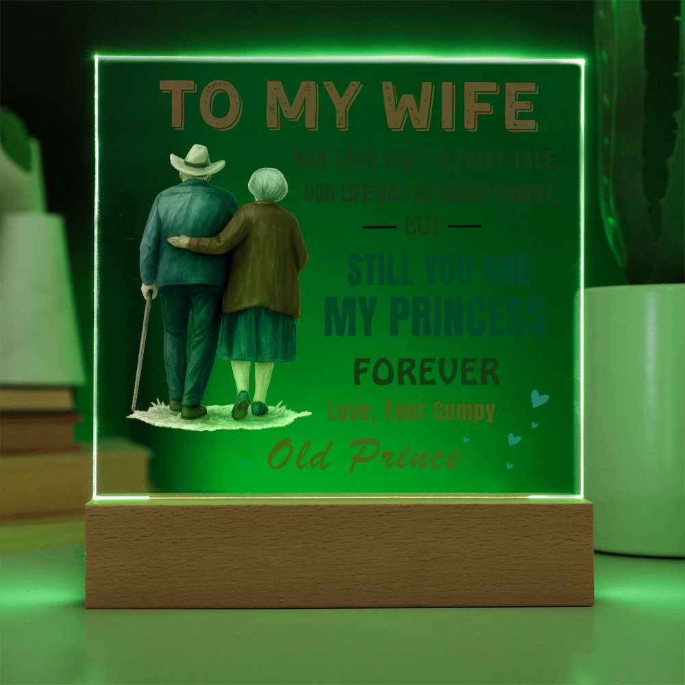 To My Wife "Forever Love" Square Acrylic Plaque