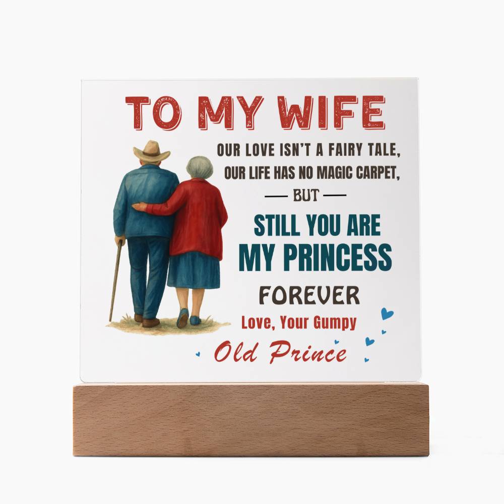 To My Wife – Growing Old With You | Romantic Acrylic Plaque