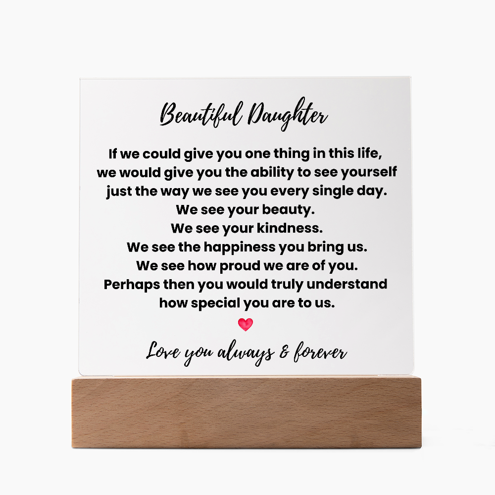 Beautiful Daughter | Square Acrylic Plaques