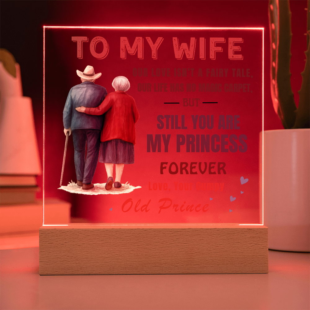 To My Wife "Forever Love" Square Acrylic Plaque
