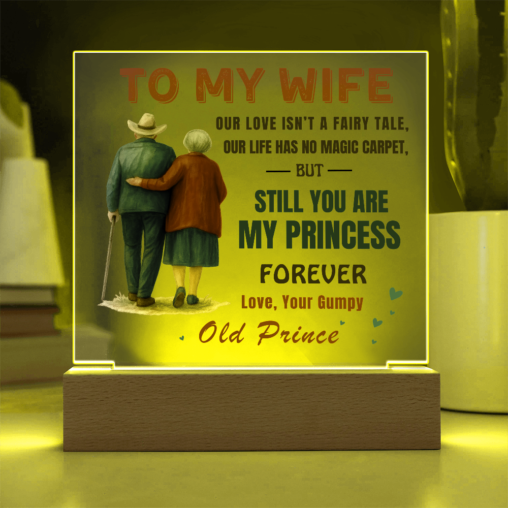 To My Wife "Forever Love" Square Acrylic Plaque