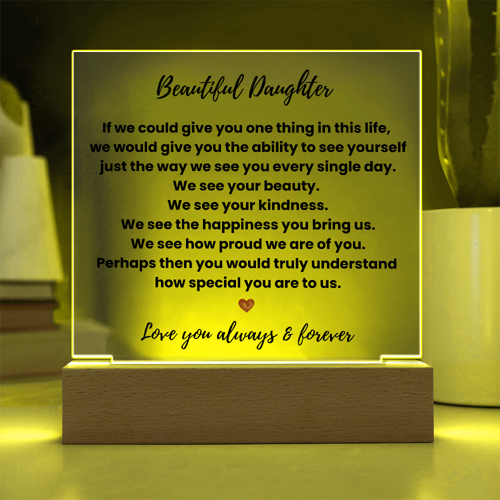 Beautiful Daughter | Square Acrylic Plaques