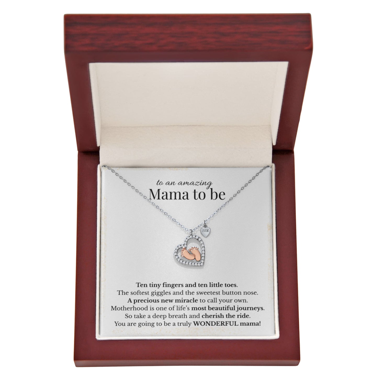 The Most Beautiful Journey | Baby Feet Heart Necklace