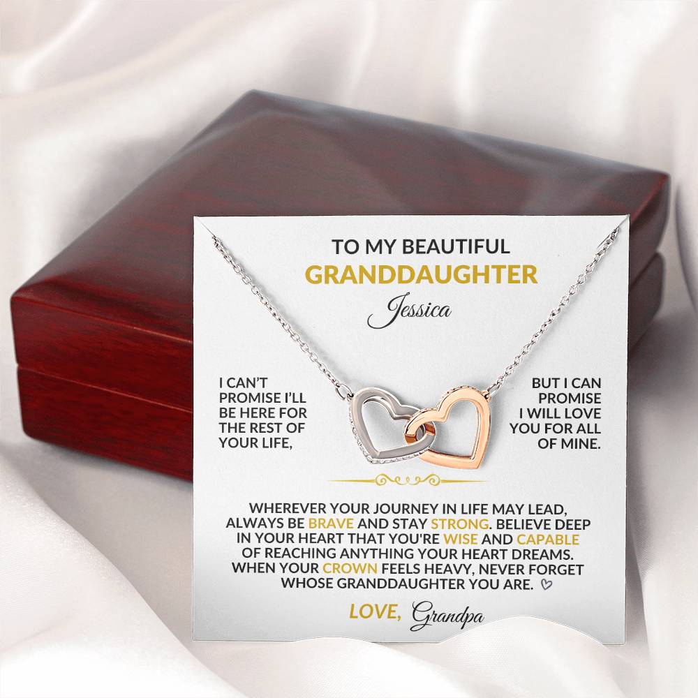 To My Beautiful Granddaughter – Personalized Graduation Necklace Gift From Grandpa