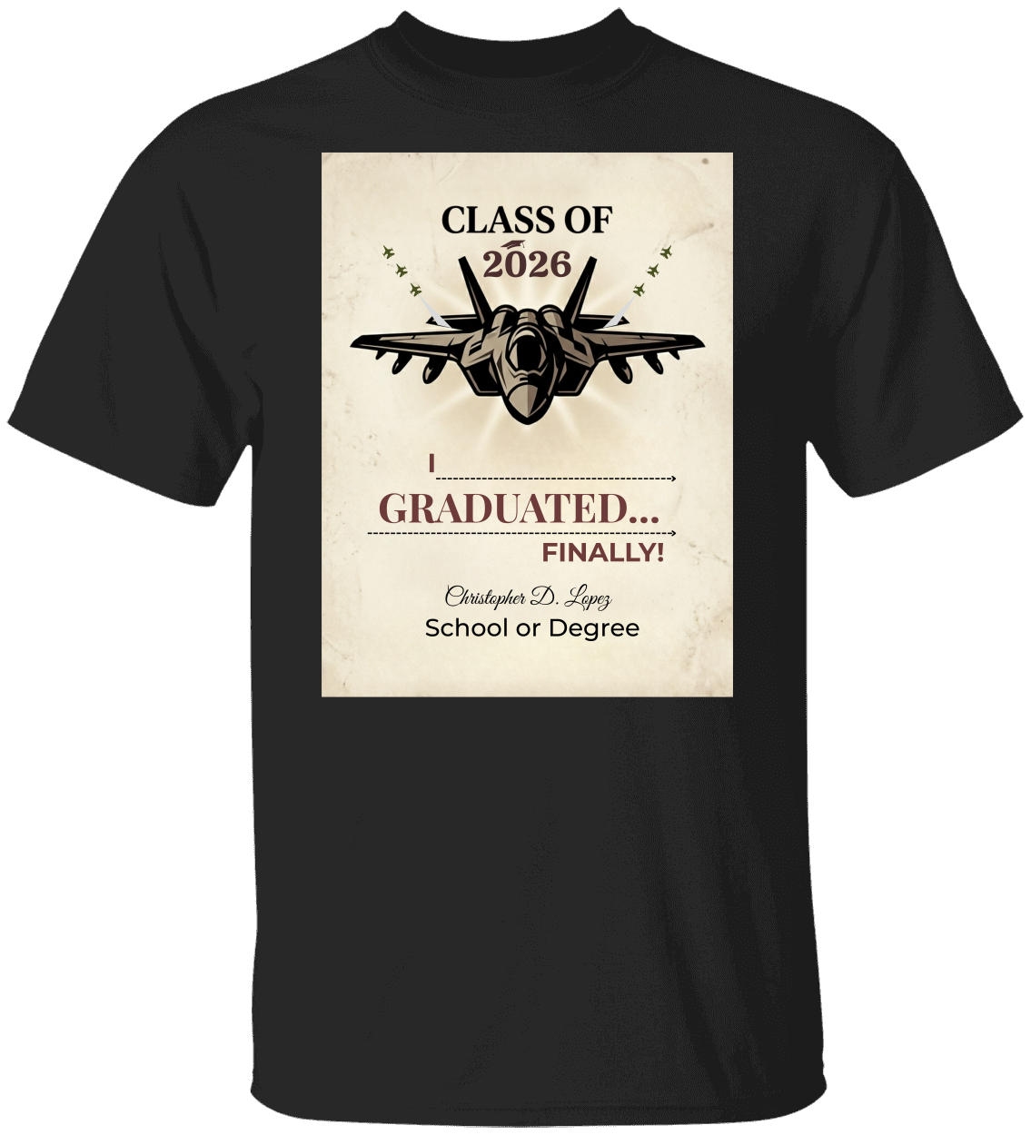 Class of 2026 Personalized Graduation Shirt, Custom Name Gift