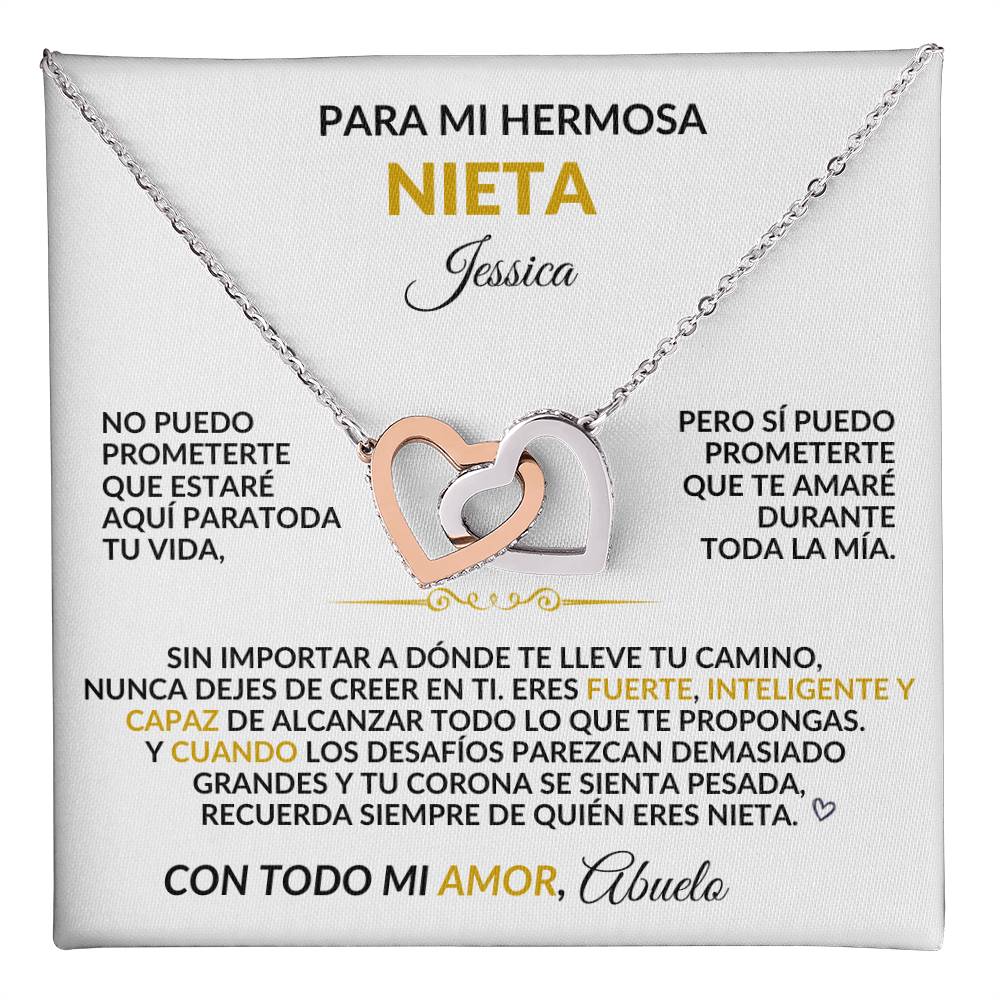 Para Mi Hermosa Nieta - Collar De Graduación Personalizado, Regalo De Los Abuelos.