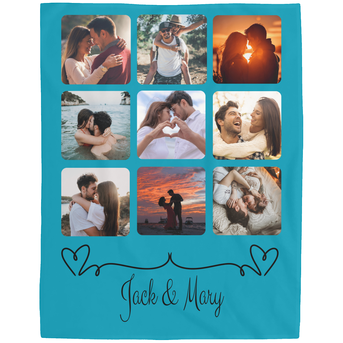 Personalize Couple Blanket | Cozy Plush Fleece Blanket